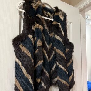 Luxurious 100% real fur  Chevron Vest